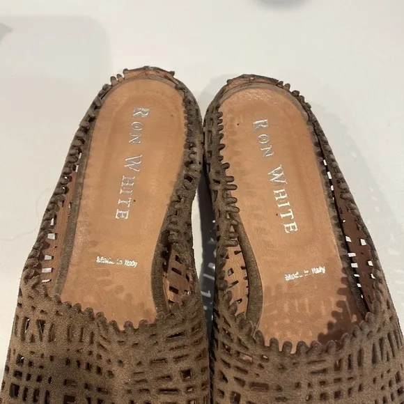 Ron White Open Weave Gradient Leatger Mules—Beautiful!!  Great Condition!! 37