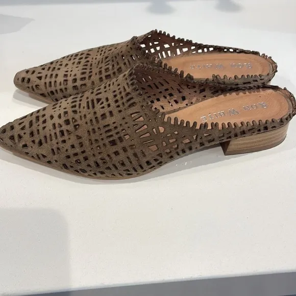 Ron White Open Weave Gradient Leatger Mules—Beautiful!!  Great Condition!! 37