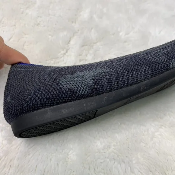 Rothy’s Women's Gray Black Retired The Point In Dark Camo Flats Shoes Size 7