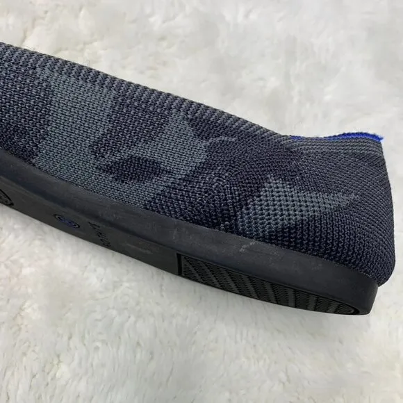 Rothy’s Women's Gray Black Retired The Point In Dark Camo Flats Shoes Size 7