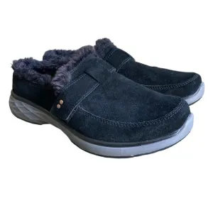 Ryka Women's Lilliana Faux Fur Slip-on Mules, Black, Suede Size 7