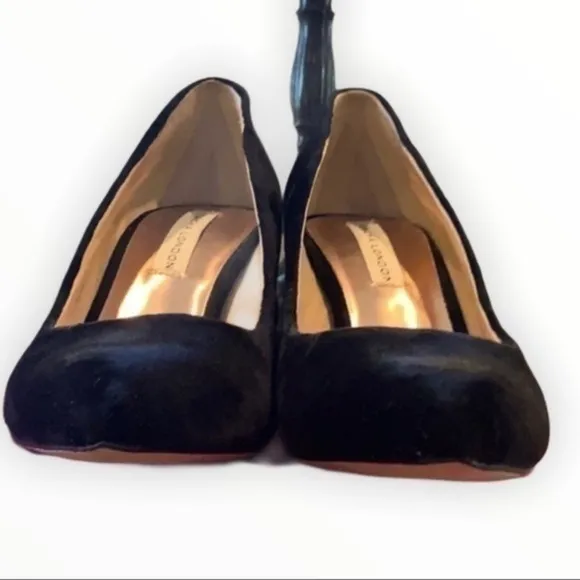 Sacha London black velvet heels