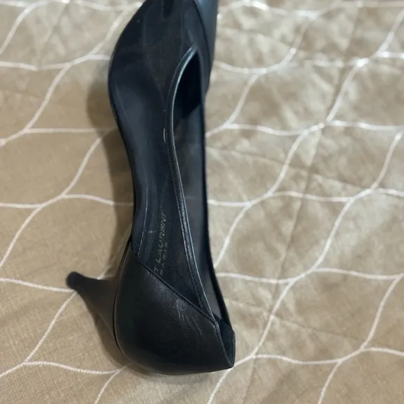 Saint Laurent Black Leather Heels Pointed Toe