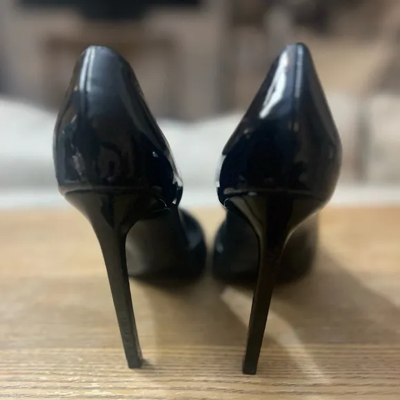Saint Laurent Black Patent Leather Heels-authentic -box and dust bag included