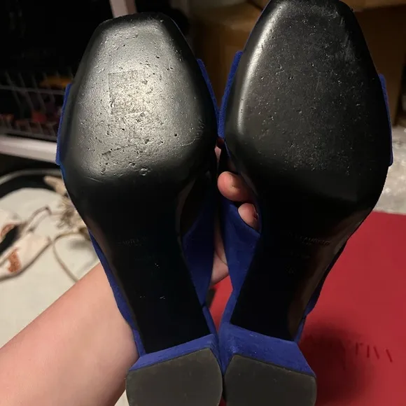 Saint Laurent loulou blue mules