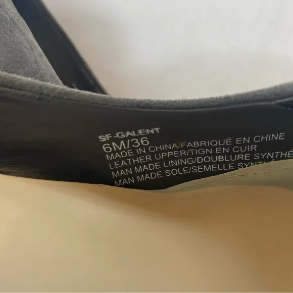 Saks Fifth Avenue Gray Heels with Elegant Pointed Toe