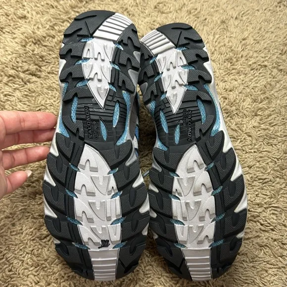 Salomon Men Blue and Gray Trail Running Shoes Size 8.5