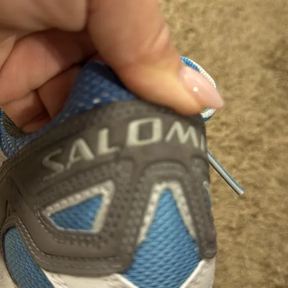 Salomon Men Blue and Gray Trail Running Shoes Size 8.5
