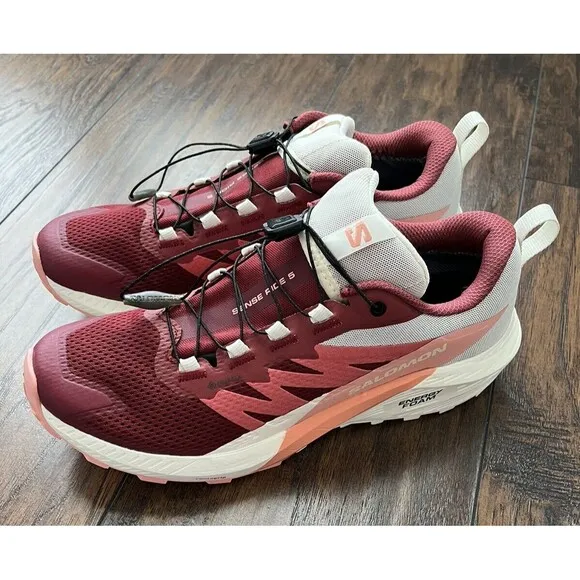 Salomon Shoes Womens Size 10 Sense Ride 5 Goretex Outdoor Trail Running 473145