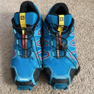 Salomon Speedcross 3 Trail Running Shoes Mens 7.5 Blue Ortholite Hiking Racing