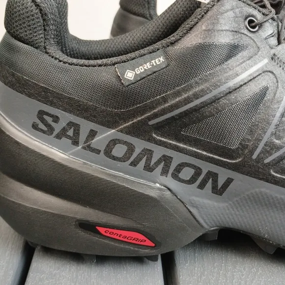 Salomon Speedcross GTX Gore-Tex Trail Running Shoes Men's Sz 11 Black 475690- NA