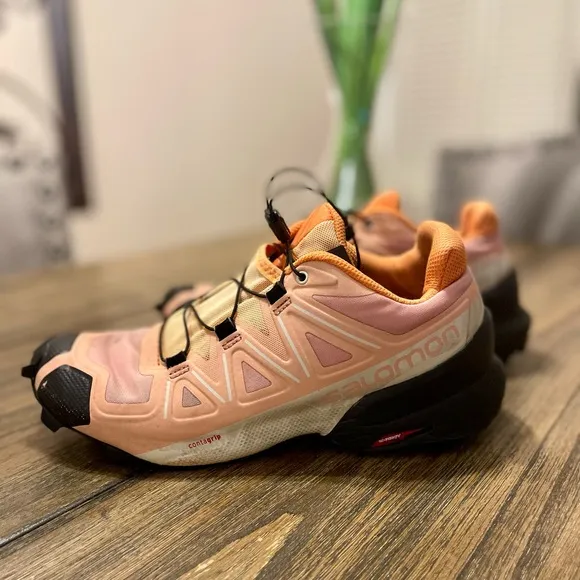 Salomon Speedcross Women's Trail Running Shoes L416099 Size 6.5 Outdoors Peach