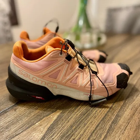 Salomon Speedcross Women's Trail Running Shoes L416099 Size 6.5 Outdoors Peach