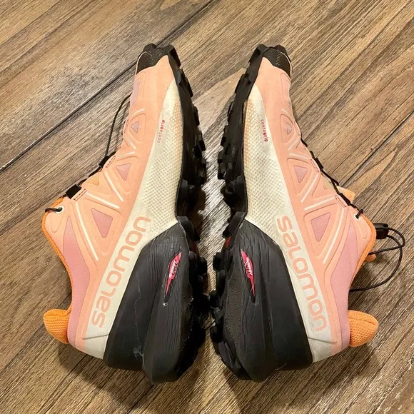 Salomon Speedcross Women's Trail Running Shoes L416099 Size 6.5 Outdoors Peach