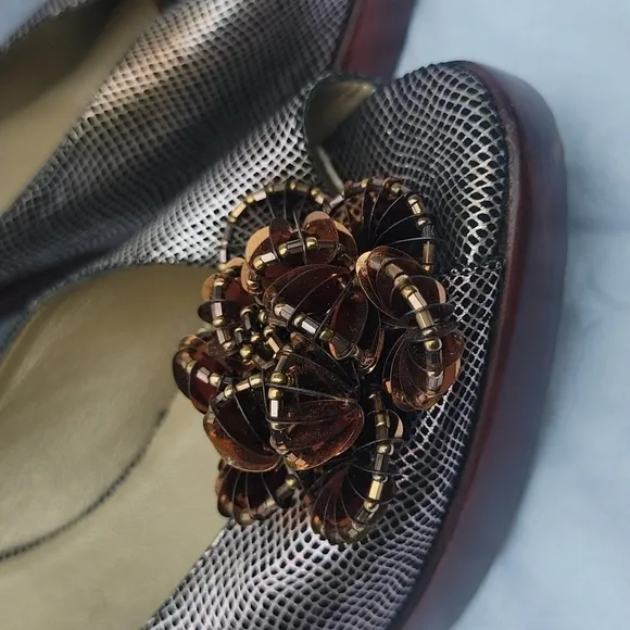 SALPY gold slip-on mules