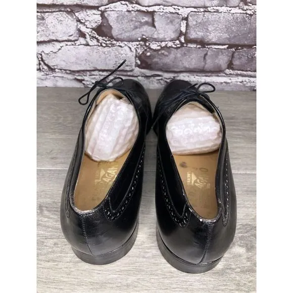 Salvatore Ferragamo Firenze Black Wingtip Oxfords Dress Shoes Men Sz 11D US/44EU