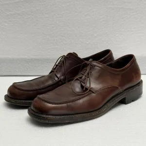 Salvatore Ferragamo Men's 12 D Brown Leather Chunky Lace Dress Shoes Oxfords