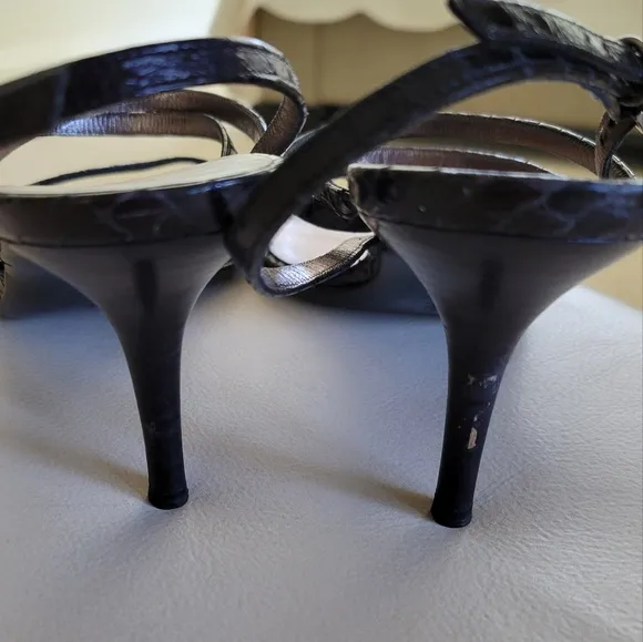 Salvatore Ferragamo Snake Strappy Heels