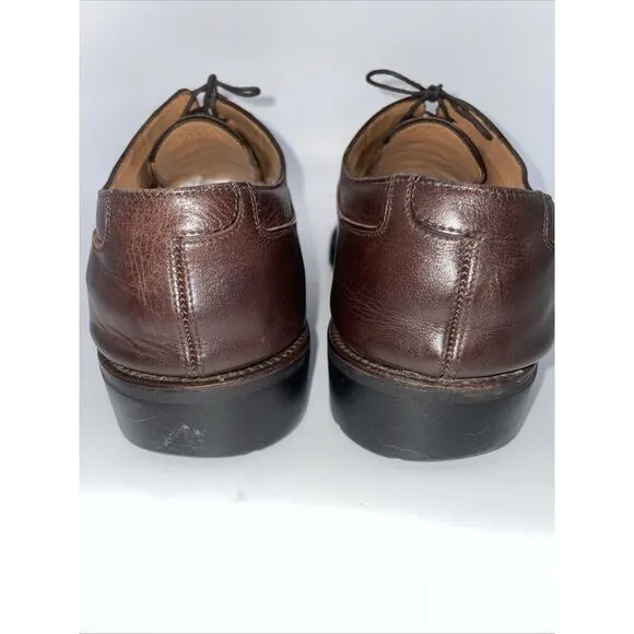 Salvatore Ferragamo Split Toe Brown Leather Men 9..5 D Lace‎ Up Dress Shoes