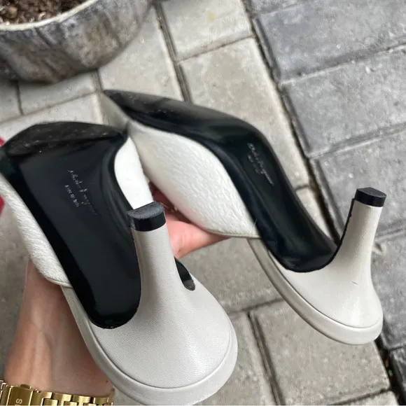 Salvatore Ferragamo White Heels