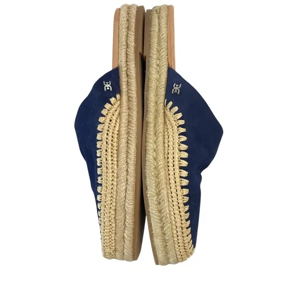 SAM EDELMAN Austin Espadrille Mules Women’s Size 8 in Blue