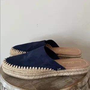 Sam Edelman Austin Navy Blue Espadrille Mules Size 6.5