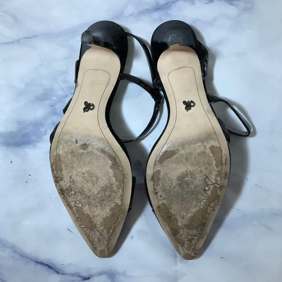Sam Edelman Black Snakeskin Othello Pump High Heel