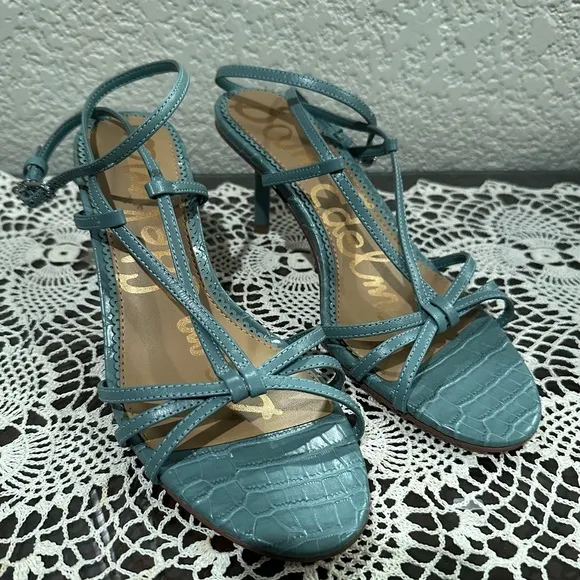 Sam Edelman Blue Sage Pippa Ankle Strap Heels