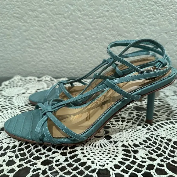Sam Edelman Blue Sage Pippa Ankle Strap Heels