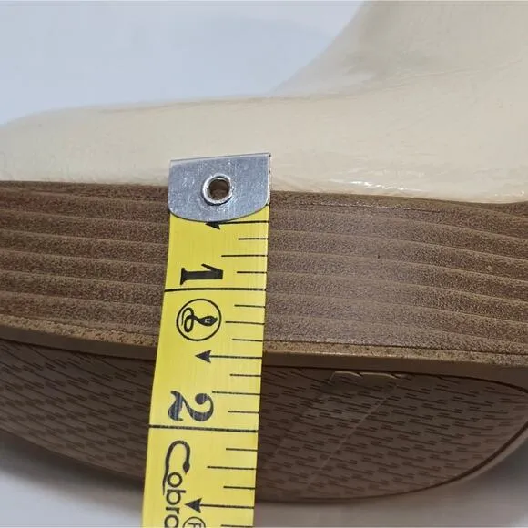 Sam Edelman Circus Chunky Platform 70s Heeled White Clogs New