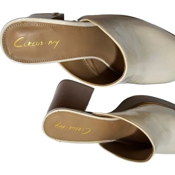 Sam Edelman Circus Chunky Platform 70s Heeled White Clogs New