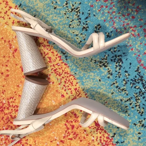 Sam Edelman Cream Strappy Heels