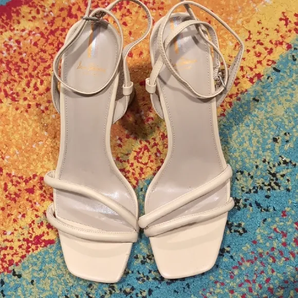 Sam Edelman Cream Strappy Heels