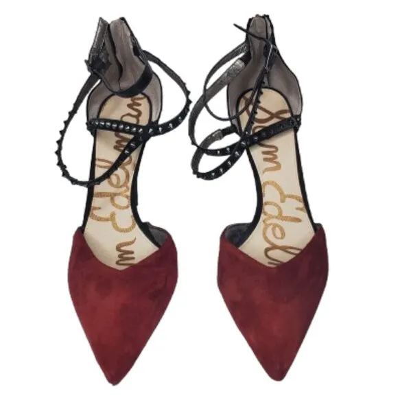 Sam Edelman Darla Suede Studded Pointed Heels.
