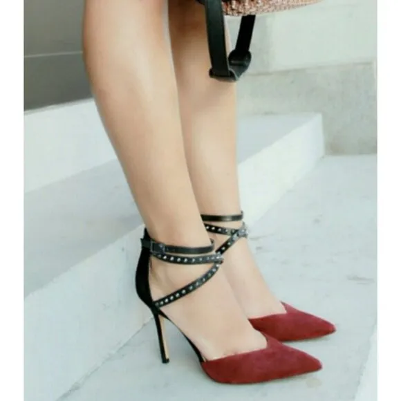 Sam Edelman Darla Suede Studded Pointed Heels.