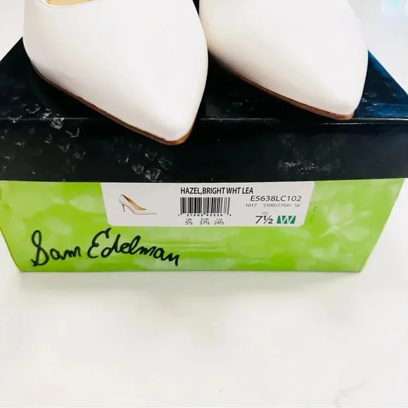 Sam Edelman Hazel Pointed Toe Pump | NIB | Bright White | 7.5 W