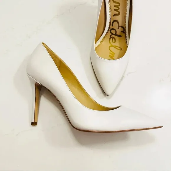 Sam Edelman Hazel Pointed Toe Pump | NIB | Bright White | 7.5 W