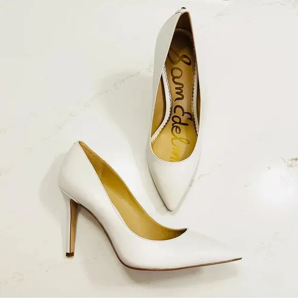 Sam Edelman Hazel Pointed Toe Pump | NIB | Bright White | 7.5 W