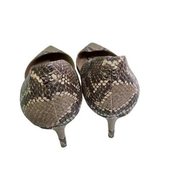 Sam Edelman Jaina Snake Print Leather Pointed Toe Dorsay Pump Size 11