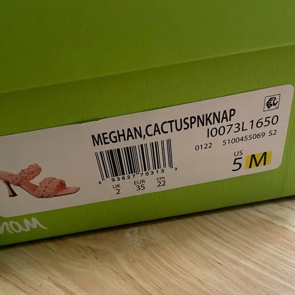 SAM EDELMAN Meghan Braided Matte Leather Mules in Cactus Pink Size 5