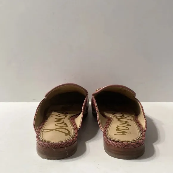 Sam Edelman Pink Black Linnie Plaid Print Apron Toe Buckle Slip On Mules Size 36