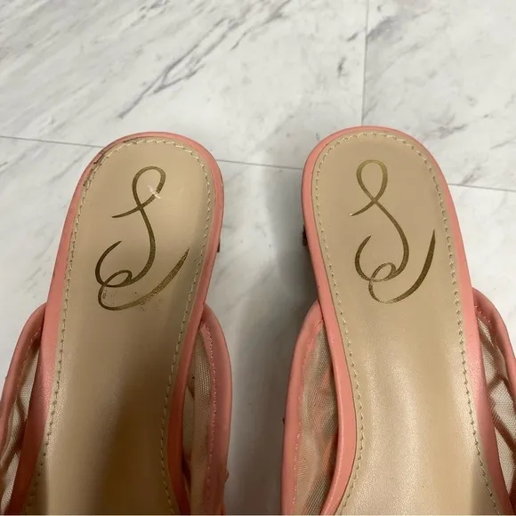 Sam Edelman Synder Pink Faux Leather Mule 7M