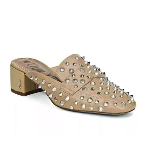Sam Edelman Women's Augustus Nude Almond Toe Studded Mules Size 6 M (MSRP $150)