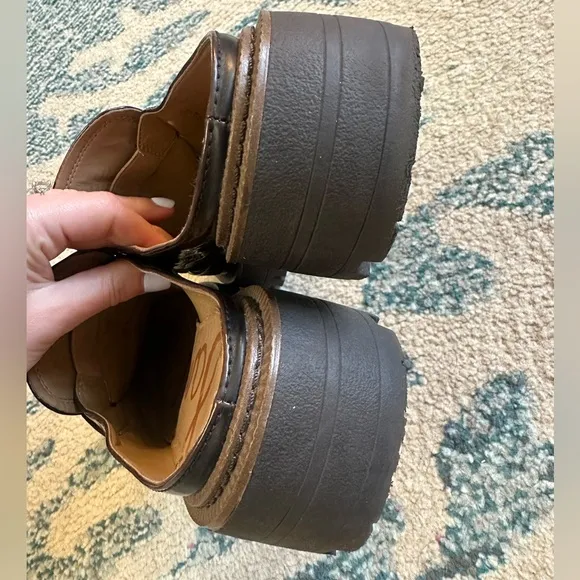 Sam Edelman Women's Brown Lennon Lug Sole Mules
