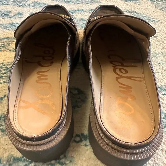 Sam Edelman Women's Brown Lennon Lug Sole Mules