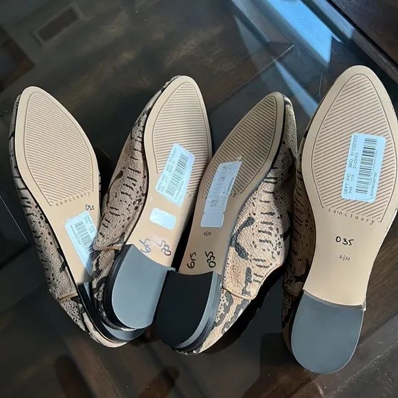 Sanctuary Saieda Snake Print Suede Mules