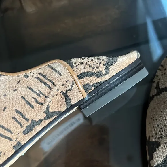 Sanctuary Saieda Snake Print Suede Mules