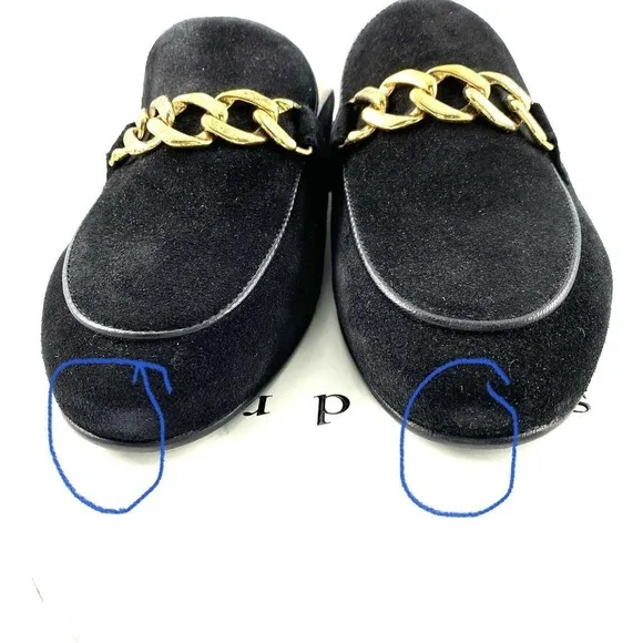 Sandro Miran black Suede mules womens Sz 38 Sz 7.5
