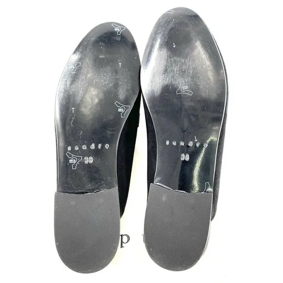 Sandro Miran black Suede mules womens Sz 38 Sz 7.5