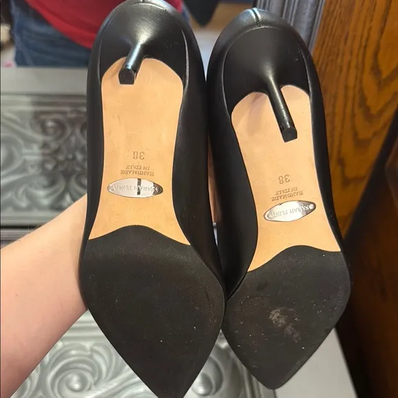 Sarah Flint EU 38 or US 7.5 or 8 Black Leather Women's Perfect Pumps